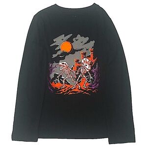 NWT Cat & Jack‎ Boys’ Dinosaur Skeleton Halloween Long Sleeve Tee – Size 10/12